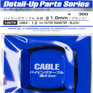 ΤAMIYA 12678  BLACK CABLE 1.0mm/2M