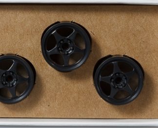 SPOON  SW388  16' BLACK - TIRE AND WHEEL SET 1/24