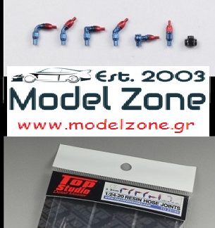 TOP STUDIO - RESIN HOSE JOINTS 0.9mm  1/24 - 1/20  TD23194