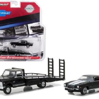 GREENLIGHT CHEVROLET C30 RAMP TRUCK 1970 + CHEVROLET CAMARO Z/28 1971  1/64