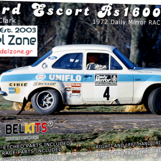 FORD ESCORT RS1600 MK.1 1972 - DAILY MIRROR RAC RALLY WINNER  1/24  BEL-007
