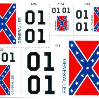 TRIPLE-9 DECALS - GENERAL LEE 1/18 - 1/24 - 1/32 - 1/43 - 1/64