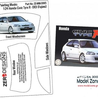 HONDA CIVIC TYPE R - EK9 WINDOW PAINTING MASKS  1/24  ZD-WM-0065