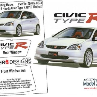 HONDA CIVIC TYPE R EP3 WINDOW PAINTING MASKS  1/24  ZD-WM-0073