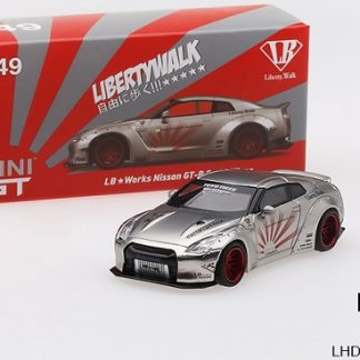 MINI GT - LB WORKS NISSAN GT-R  R35 (LHD) 1/64  SATIN SILVER  MGT00049-L