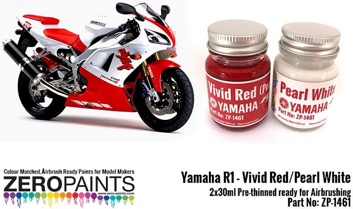 YAMAHA R1 - VIVID RED / PEARL WHITE 2x30ml ZP-1461