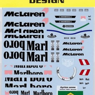 TABU DESIGN - McLAREN HONDA MP4/6 MARLBORO OPTION DECALS 1991  TABU-20053  1/20