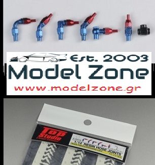 TOP STUDIO - RESIN HOSE JOINTS 2.0mm  1/12  TD23189