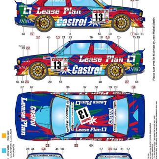 LB PRODUCTION - BMW M3 (E30) LEASE PLAN / CASTROL BELGIAN PROCAR 1993  1/24  LB24038