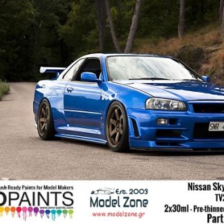 NISSAN SKYLINE R34 GT-R BAYSIDE BLUE TV2  60ml  ZP-1065