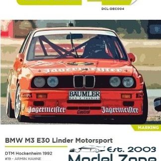 BMW M3 E30 - JAGERMEISTER DTM HOCKENHEIM 1992  1/24  DCL-DEC004