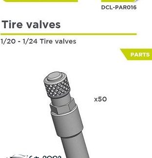 TIRE VALVES  1/20 - 1/24  DCL-PAR016