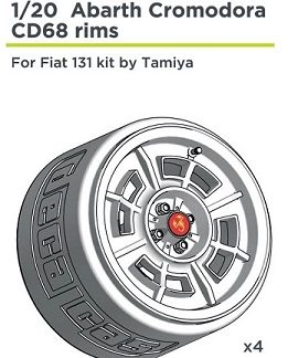 FIAT 131 - ABARTH CROMODORA CD-68 RIMS  1/20  DCL-PAR039