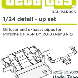 DIFFUSER AND EXHAUST PIPE FOR PORSCHE 911 RSR LM 2018 (NUNU KIT)  1/24  DCL-PAR096