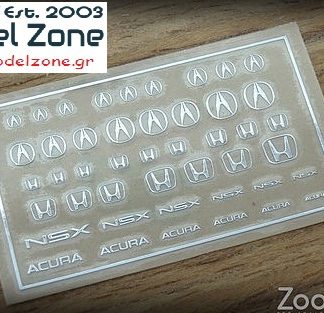 HONDA + ACURA LOGO - METAL STICKERS  1/24 + 1/43  ZD029