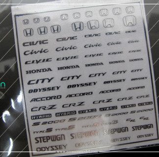 HONDA LOGO (B) - METAL STICKERS  1/24 + 1/43  ZD031