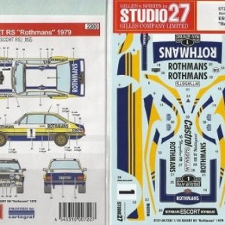 STUDIO27 - ESCORT RS ROTHMANS 1979  ACROPOLIS RALLY  1/24  ST27-DC722C