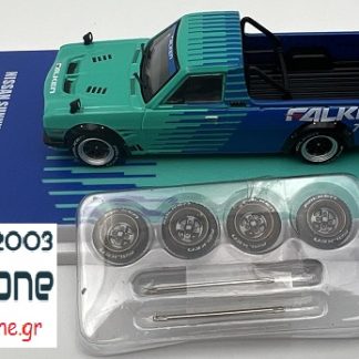 INNO64 - NISSAN SUNNY HAKOTORA PICKUP / FALKEN TYRES + EXTRA WHEELS  1/64
