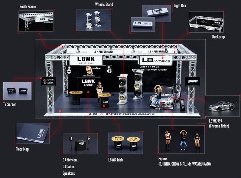 INNO64 - LBWK AUTO SALOON DIORAMA 1/64 DIO64-001