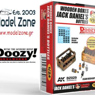 DZ029 WOODEN BOXES + JACK DANIELS BOTTLES  1/24