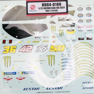 HOBBY DESIGN - SUZUKI GSX-RR 2021 DECALS 1/12 FOR TAMIYA   HD04-0180