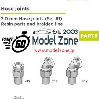 HOSE JOINTS 2.0mm + BRAIDED LINE SET-1 DCL-PAR077
