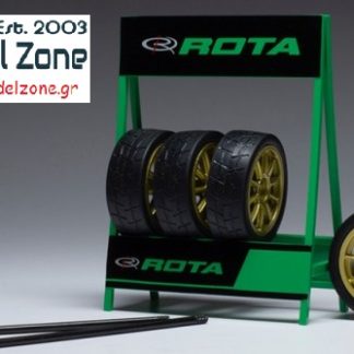 IXO - ROTA GOLD WHEEL SET + RACK  1/18  18SET005W