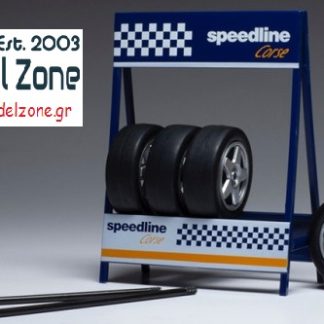 IXO - SPEEDLINE WHEEL SET + RACK  1/18  18SET007W