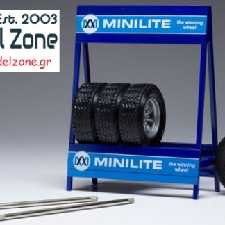 IXO - MINILITE  WHEEL SET + RACK  1/18  18SET010W