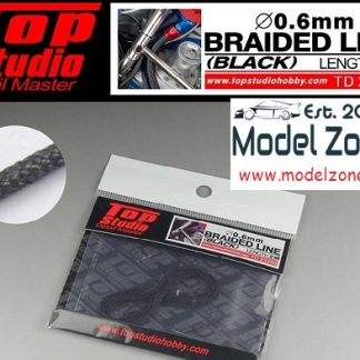 TOP STUDIO - BRAIDED LINE BLACK 0.6mm / 2m TD23205