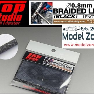 TOP STUDIO - BRAIDED LINE BLACK 0.8mm / 2m TD23206