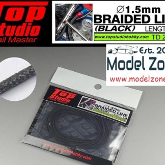 TOP STUDIO - BRAIDED LINE BLACK 1.5mm / 2m  TD23208