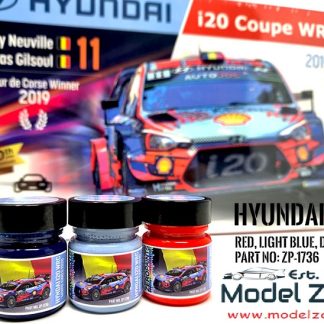 Hyundai i20 WRC - Red / Light Blue / Dark Blue 2019 + 2020  3x30ml  ZP-1736