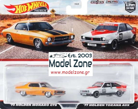 HOTWHEELS – HOLDEN MONARO GTS 1973 + TORANA A9X 1977  SET 1/64