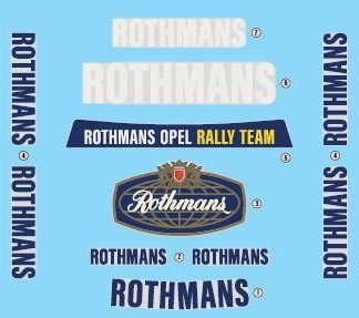 ROTHMANS DECALS FOR OPEL ASCONA 400  BEL-020  1/24