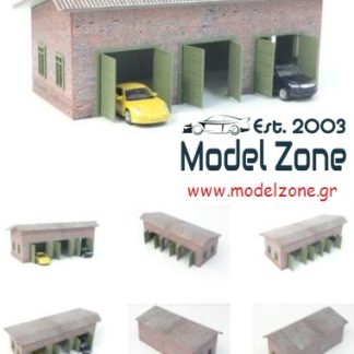 BRICK GARAGE 3-doors  1/64  DTP0046