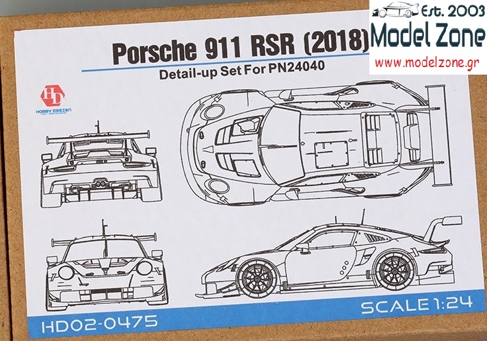HOBBY DESIGN – PORSCHE 911 RSR 2018 DETAIL UP SET  1/24  HD02-0475