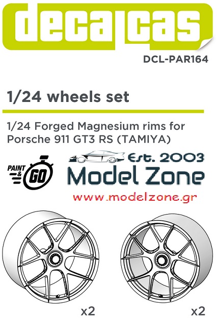 FORGED MAGNESIUM RIMS – PORSCHE 911 GT3 RS TAMIYA  1/24  DCL-PAR164